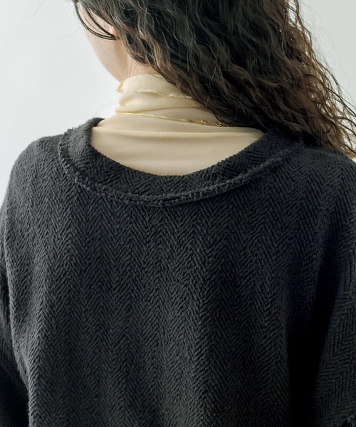 mystic（ミスティック）の「ジャガードショートカーディガン（Tシャツ/カットソー・レディース・ブラック/アイボリー/ブルー・FREE）」の19枚目の写真