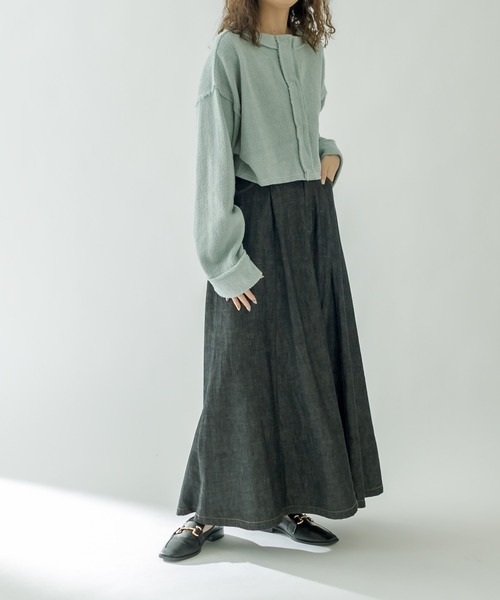 mystic（ミスティック）の「ジャガードショートカーディガン（Tシャツ/カットソー・レディース・ブラック/アイボリー/ブルー・FREE）」の22枚目の写真