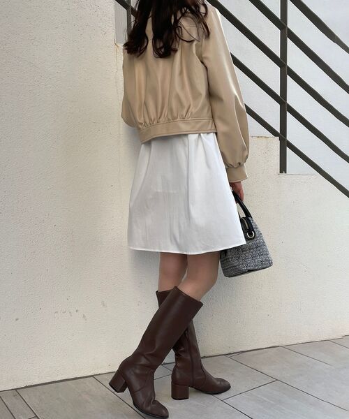 MAJESTIC LEGON（マジェスティックレゴン）の「classicボウタイミニワンピ（ワンピース・レディース・オフホワイト/グレー系その他/ベージュ系その他2・MEDIUM）」の21枚目の写真