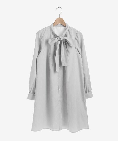 MAJESTIC LEGON（マジェスティックレゴン）の「classicボウタイミニワンピ（ワンピース・レディース・オフホワイト/グレー系その他/ベージュ系その他2・MEDIUM）」の16枚目の写真