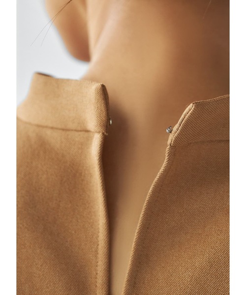 STYLE DELI（スタイルデリ）の「スッキリ見えツイルロングワンピース（ワンピース・レディース・インディゴブルー/キャメル・01/02）」の22枚目の写真