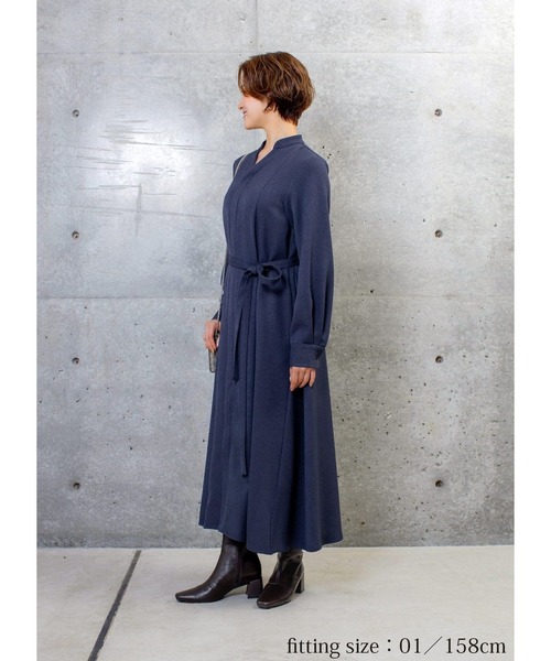 スッキリ見えツイルロングワンピース（ワンピース）｜STYLE DELI