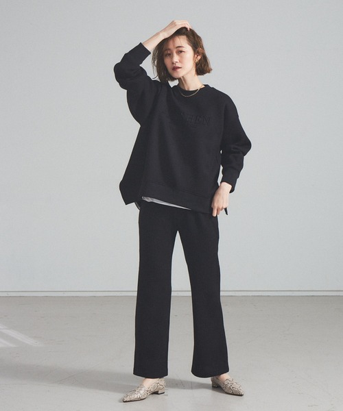 Abahouse Devinette（ドゥヴィネット）の「【Mylanka】 エンボスロゴスウェット（Tシャツ/カットソー・レディース・ブラック/ホワイト・フリー）」の7枚目の写真