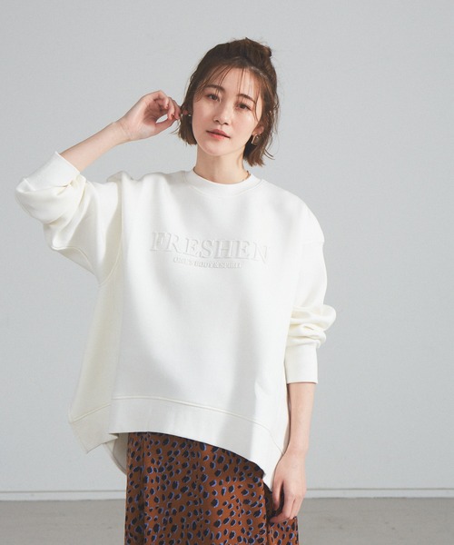 Abahouse Devinette（ドゥヴィネット）の「【Mylanka】 エンボスロゴスウェット（Tシャツ/カットソー・レディース・ブラック/ホワイト・フリー）」の9枚目の写真