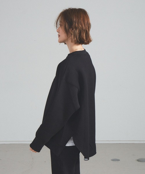 Abahouse Devinette（ドゥヴィネット）の「【Mylanka】 エンボスロゴスウェット（Tシャツ/カットソー・レディース・ブラック/ホワイト・フリー）」の10枚目の写真