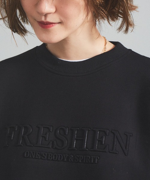 Abahouse Devinette（ドゥヴィネット）の「【Mylanka】 エンボスロゴスウェット（Tシャツ/カットソー・レディース・ブラック/ホワイト・フリー）」の12枚目の写真