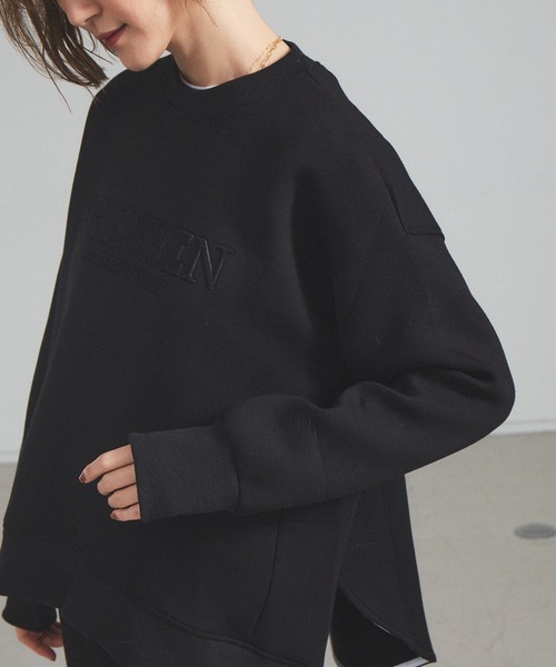 Abahouse Devinette（ドゥヴィネット）の「【Mylanka】 エンボスロゴスウェット（Tシャツ/カットソー・レディース・ブラック/ホワイト・フリー）」の13枚目の写真