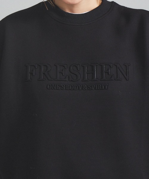 Abahouse Devinette（ドゥヴィネット）の「【Mylanka】 エンボスロゴスウェット（Tシャツ/カットソー・レディース・ブラック/ホワイト・フリー）」の16枚目の写真