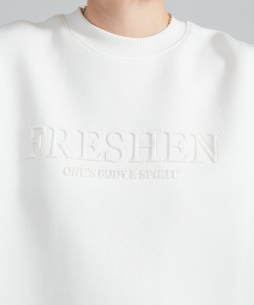 Abahouse Devinette（ドゥヴィネット）の「【Mylanka】 エンボスロゴスウェット（Tシャツ/カットソー・レディース・ブラック/ホワイト・フリー）」の18枚目の写真