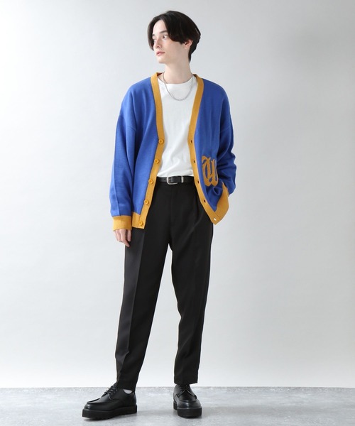RAGEBLUE(レイジブルー)の「レタードニットVカーディガン/268436(カーディガン/ボレロ・メンズ・ブルー/アイボリー・MEDIUM/LARGE)」の18枚目の写真