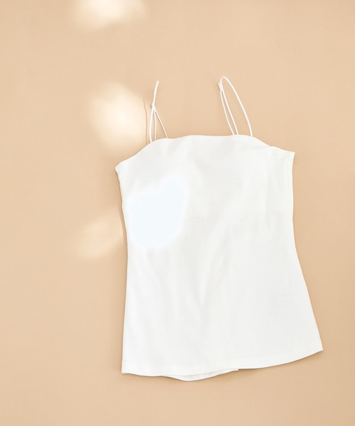 ADAM ET ROPE'（アダムエロペ）の「ベアトップキャミ（キャミソール・レディース・ホワイト/ライトグレー/ブラック/ベージュ・FREE）」の2枚目の写真