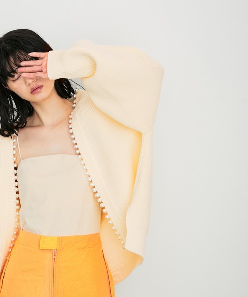 ADAM ET ROPE'（アダムエロペ）の「ベアトップキャミ（キャミソール・レディース・ホワイト/ライトグレー/ブラック/ベージュ・FREE）」の17枚目の写真