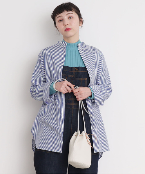 CHILD WOMAN（チャイルドウーマン）の「シュリンクレザー 巾着ショルダーBAG（ショルダーバッグ・レディース・サックスブルー/アイボリー・FREE）」の8枚目の写真