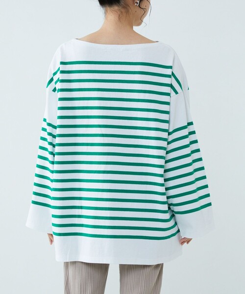パネルボーダーバスクロングスリーブTシャツ