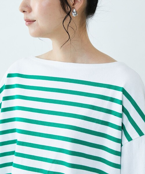 パネルボーダーバスクロングスリーブTシャツ