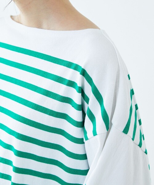 パネルボーダーバスクロングスリーブTシャツ