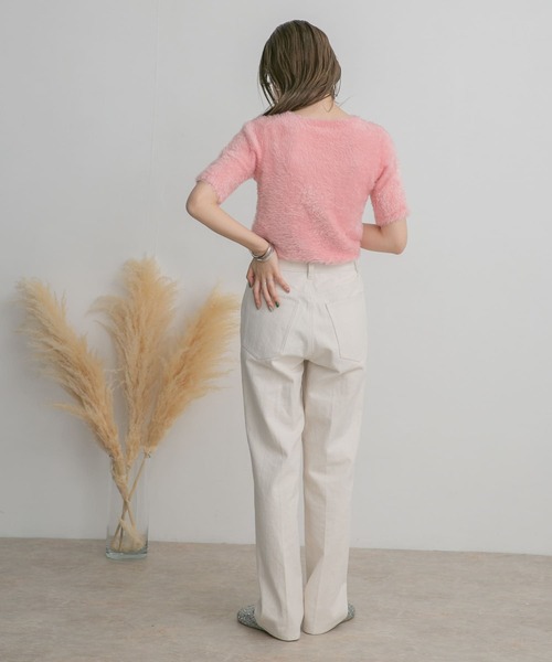 KBF（ケイビーエフ）の「フェザーヤーンセパレートニット（ニット/セーター・レディース・イエロー/ピンク/グレー・ONE）」の16枚目の写真