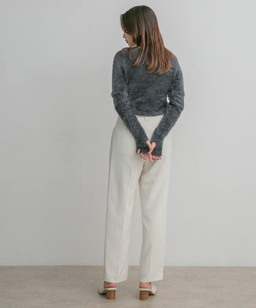 KBF（ケイビーエフ）の「フェザーヤーンセパレートニット（ニット/セーター・レディース・イエロー/ピンク/グレー・ONE）」の9枚目の写真