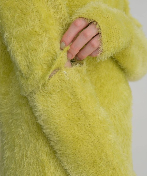 KBF（ケイビーエフ）の「フェザーヤーンセパレートニット（ニット/セーター・レディース・イエロー/ピンク/グレー・ONE）」の14枚目の写真