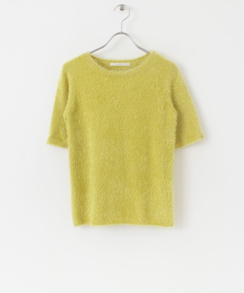 KBF（ケイビーエフ）の「フェザーヤーンセパレートニット（ニット/セーター・レディース・イエロー/ピンク/グレー・ONE）」の15枚目の写真