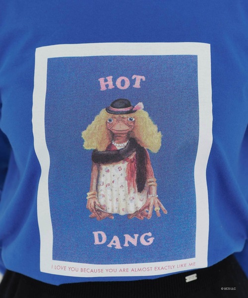 Tina Jojunプリント付き長袖Tシャツ TINA：JOJUN（ティーナジョジュン）の「「E.T.」 プリントロンT
