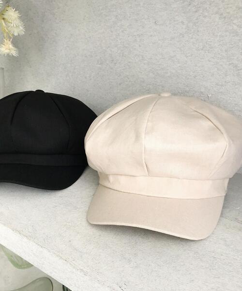 INGNI（イング）の「麻入りキャスケット（ハット・レディース・ブラック/ベージュ・ONE SIZE）」の4枚目の写真