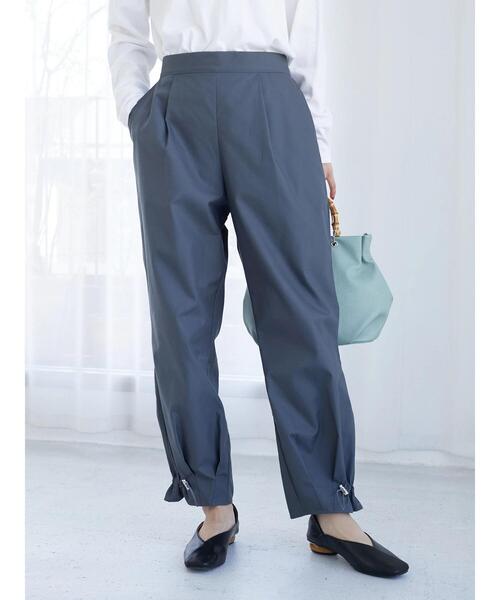 Green　Parks（グリーンパークス）の「裾ドロストデザインパンツ（その他パンツ・レディース・チャコールグレー/ブラウン/グレイッシュベージュ・FREE）」の4枚目の写真