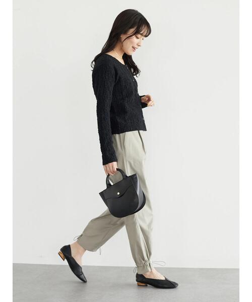 Green　Parks（グリーンパークス）の「裾ドロストデザインパンツ（その他パンツ・レディース・チャコールグレー/ブラウン/グレイッシュベージュ・FREE）」の8枚目の写真