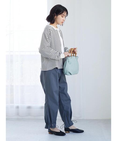 Green　Parks（グリーンパークス）の「裾ドロストデザインパンツ（その他パンツ・レディース・チャコールグレー/ブラウン/グレイッシュベージュ・FREE）」の16枚目の写真