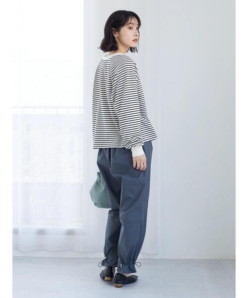 Green　Parks（グリーンパークス）の「裾ドロストデザインパンツ（その他パンツ・レディース・チャコールグレー/ブラウン/グレイッシュベージュ・FREE）」の17枚目の写真