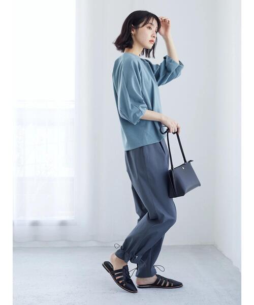 Green　Parks（グリーンパークス）の「裾ドロストデザインパンツ（その他パンツ・レディース・チャコールグレー/ブラウン/グレイッシュベージュ・FREE）」の19枚目の写真