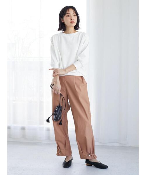 Green　Parks（グリーンパークス）の「裾ドロストデザインパンツ（その他パンツ・レディース・チャコールグレー/ブラウン/グレイッシュベージュ・FREE）」の20枚目の写真