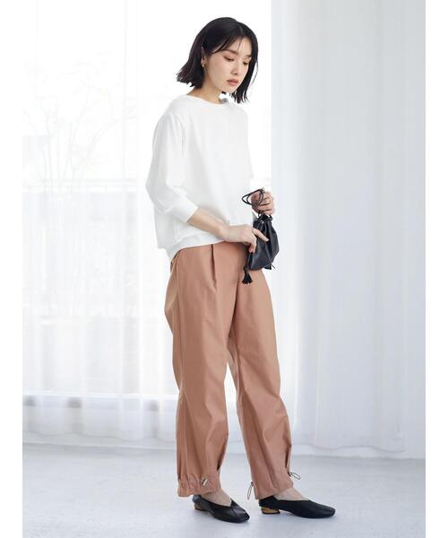 Green　Parks（グリーンパークス）の「裾ドロストデザインパンツ（その他パンツ・レディース・チャコールグレー/ブラウン/グレイッシュベージュ・FREE）」の21枚目の写真