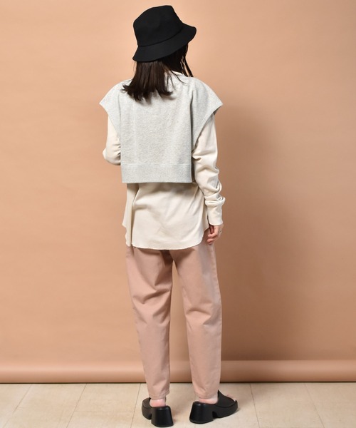 RETRO GIRL（レトロガール）の「ロゴ裏毛ショートベスト（ベスト・レディース・ブルー/グリーン/ライトグレー・FREE）」の10枚目の写真