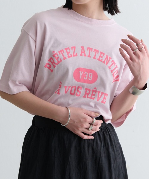 Aunt Marie's（アントマリーズ）の「カレッジロゴT (アソート)（Tシャツ/カットソー・レディース・ホワイト/チャコールグレー/ネイビー/ピンク/ホワイト系その他・FREE）」の15枚目の写真