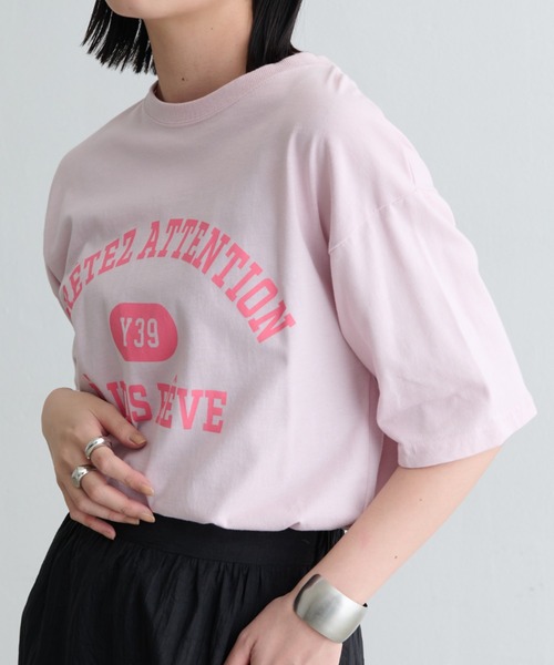 Aunt Marie's（アントマリーズ）の「カレッジロゴT (アソート)（Tシャツ/カットソー・レディース・ホワイト/チャコールグレー/ネイビー/ピンク/ホワイト系その他・FREE）」の16枚目の写真