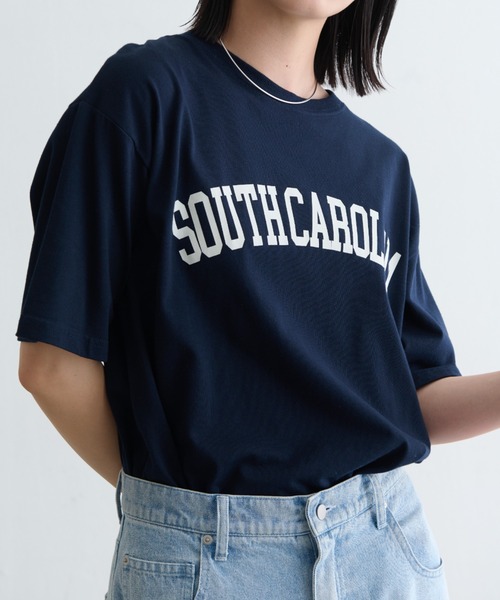 Aunt Marie's（アントマリーズ）の「カレッジロゴT (アソート)（Tシャツ/カットソー・レディース・ホワイト/チャコールグレー/ネイビー/ピンク/ホワイト系その他・FREE）」の8枚目の写真