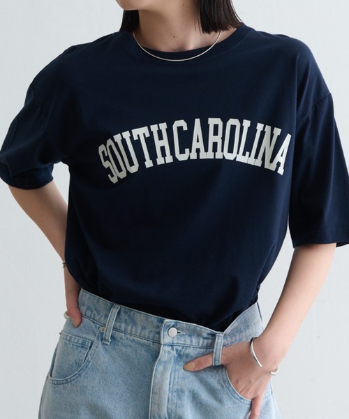 Aunt Marie's（アントマリーズ）の「カレッジロゴT (アソート)（Tシャツ/カットソー・レディース・ホワイト/チャコールグレー/ネイビー/ピンク/ホワイト系その他・FREE）」の9枚目の写真