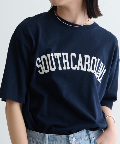 Aunt Marie's（アントマリーズ）の「カレッジロゴT (アソート)（Tシャツ/カットソー・レディース・ホワイト/チャコールグレー/ネイビー/ピンク/ホワイト系その他・FREE）」の10枚目の写真