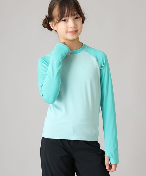 Columbia(コロンビア)の「UVカット 速乾 Columbia/ キッズアイテム/ サンディショア ロングスリーブ サンガード /コロンビア(Tシャツ/カットソー・キッズ・ブルー系その他/ブルー/グリーン/ネイビー/ブルー系その他3/オレンジ/パープル/グリーン系その他/パープル系その他/ブルー系その他4・L/XXS/M/XS/S)」の3枚目の写真