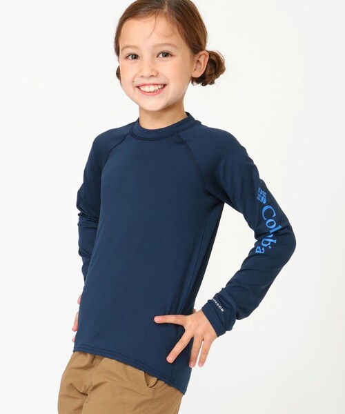 Columbia(コロンビア)の「Columbia/ キッズアイテム/ サンディショアロングスリーブサンガード /コロンビア(Tシャツ/カットソー・キッズ・ブルー系その他/ブルー/グリーン/ネイビー/ブルー系その他3/オレンジ/パープル・L/XXS/M/XS/S)」の3枚目の写真