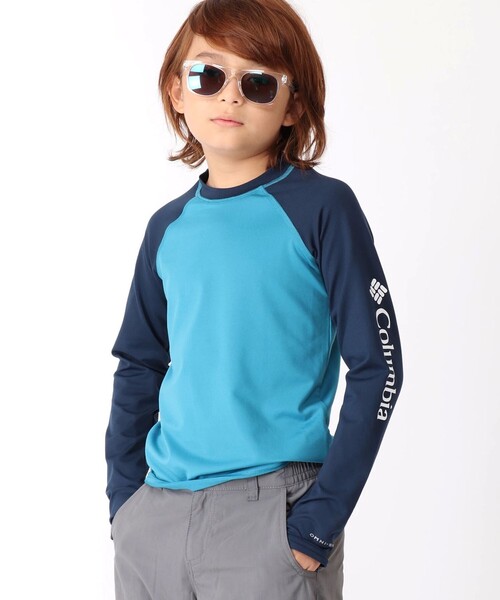 Columbia(コロンビア)の「Columbia/ キッズアイテム/ サンディショアロングスリーブサンガード /コロンビア(Tシャツ/カットソー・キッズ・ブルー系その他/ブルー/グリーン/ネイビー/ブルー系その他3/オレンジ/パープル・L/XXS/M/XS/S)」の4枚目の写真