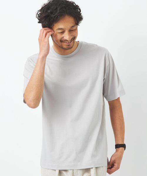 green label relaxing（グリーンレーベルリラクシング）の「オーガニッククリア クルーネック 半袖 カットソー OVLG（Tシャツ/カットソー・メンズ・ホワイト/ライトグレー/ダークグリーン/ネイビー・S/M/L/XL/XXL）」の14枚目の写真