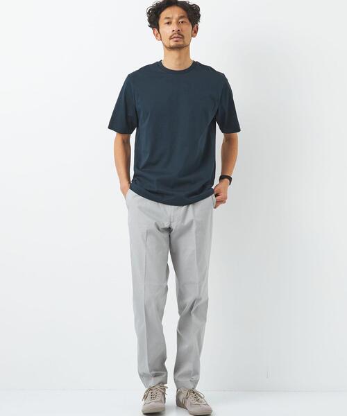 green label relaxing（グリーンレーベルリラクシング）の「オーガニッククリア クルーネック 半袖 カットソー OVLG（Tシャツ/カットソー・メンズ・ホワイト/ライトグレー/ダークグリーン/ネイビー・S/M/L/XL/XXL）」の9枚目の写真