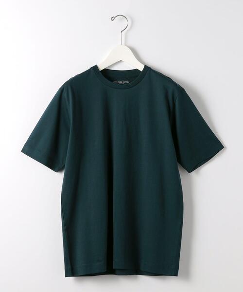 green label relaxing（グリーンレーベルリラクシング）の「オーガニッククリア クルーネック 半袖 カットソー OVLG（Tシャツ/カットソー・メンズ・ホワイト/ライトグレー/ダークグリーン/ネイビー・S/M/L/XL/XXL）」の8枚目の写真