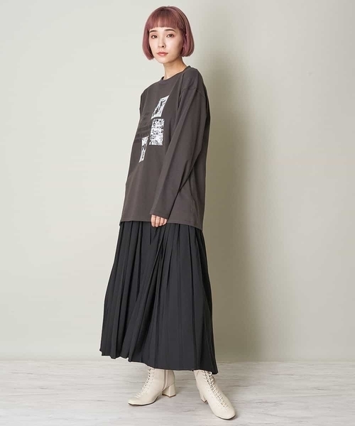 A de a.v.v（アードアー・ヴェ・ヴェ）の「フォトプリントTシャツ（Tシャツ/カットソー・レディース・ホワイト/チャコールグレー・38/36）」の8枚目の写真