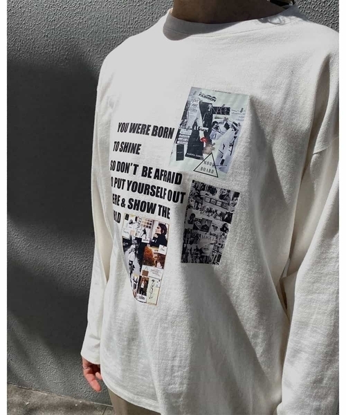 A de a.v.v（アードアー・ヴェ・ヴェ）の「フォトプリントTシャツ（Tシャツ/カットソー・レディース・ホワイト/チャコールグレー・38/36）」の9枚目の写真