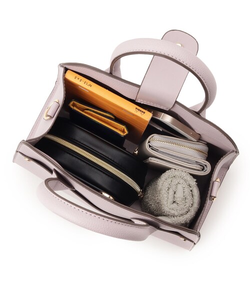 DRESKIP（ドレスキップ）の「◆フロントポケットミニショルダー（ショルダーバッグ・レディース・ブラック/ライトパープル/アイボリー・00）」の10枚目の写真