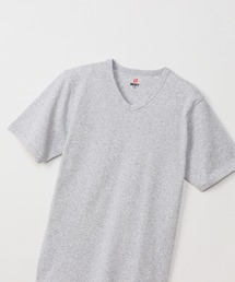 【Hanes/ヘインズ】メンズ ビーフィー リブVネックTシャツ