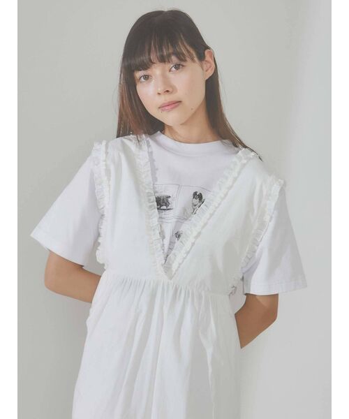 merry jenny（メリージェニー）の「フリルコットンワンピース（ワンピース・レディース・オフホワイト/ブラック/ブルー・FREE）」の16枚目の写真